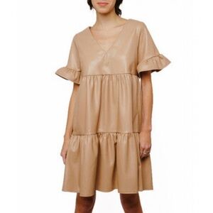 Ciebon Ashlyn Vegan Leather Dress Size Small NWT